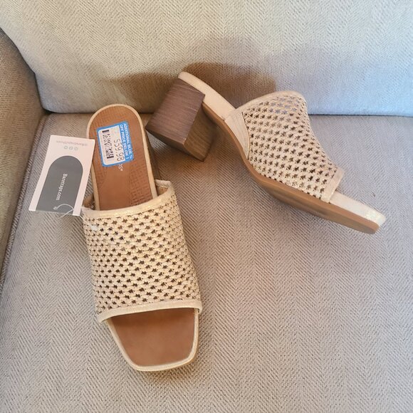 Baretraps Posture Branda Slip on Sandal Beige & Gold Size 10 New Orthotic Sole - Picture 2 of 10